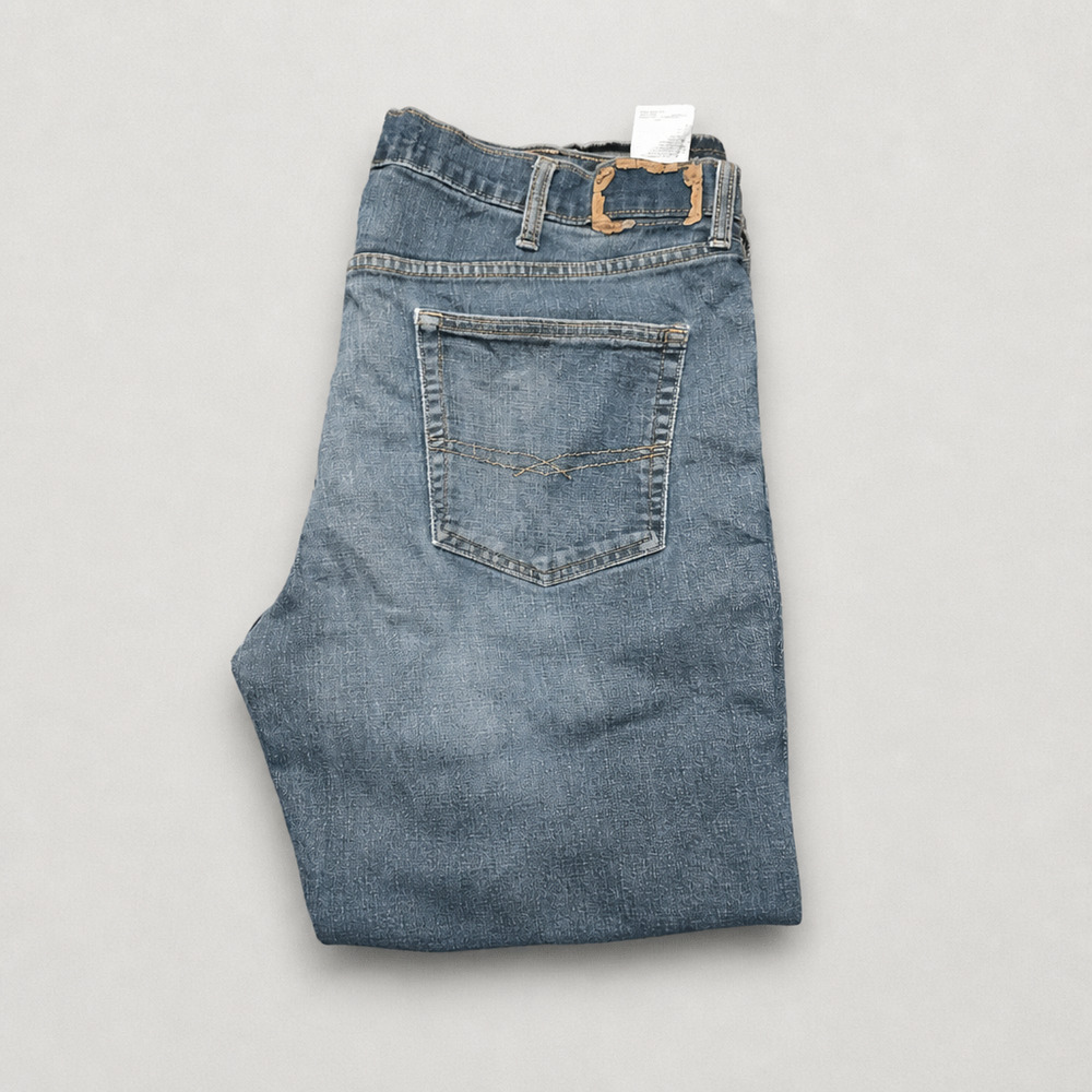 Levi Strauss Signature Jeans Mens 40x30 Blue Denim Distressed Ripped Workwear